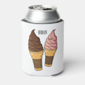 Ice-Creme-Cartoon Dosenkühler (Kanne Rückseite)