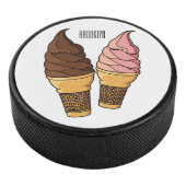 Ice-Creme-Cartoon Eishockey Puck (3/4)