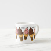 Ice-Creme-Cartoon Espressotasse (Vorderseite Rechts)