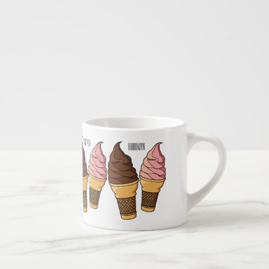 Ice-Creme-Cartoon Espressotasse (Rechts)