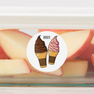 Ice-Creme-Cartoon Etiketten