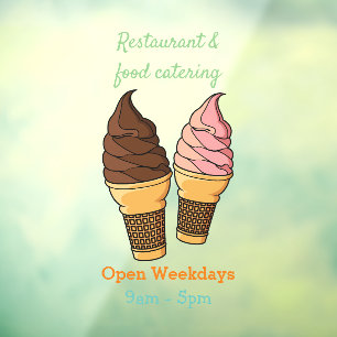 Ice-Creme-Cartoon Fensteraufkleber