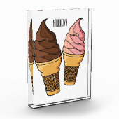 Ice-Creme-Cartoon Fotoblock (Links)