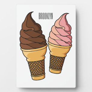 Ice-Creme-Cartoon Fotoplatte