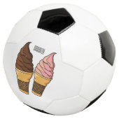 Ice-Creme-Cartoon Fußball (Dreiviertel)