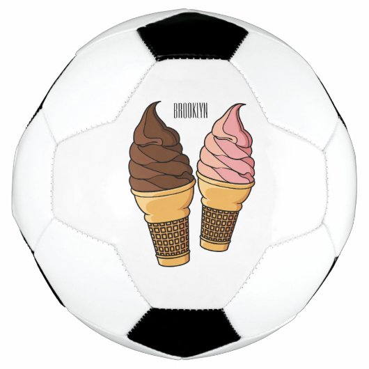 Ice-Creme-Cartoon Fußball (Vorderseite)