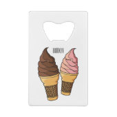 Ice-Creme-Cartoon Geldbeutel Flaschenöffner (Rückseite)
