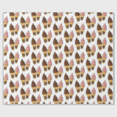 Ice-Creme-Cartoon Geschenkpapier (Flach)