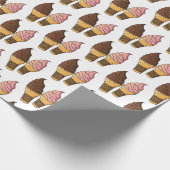 Ice-Creme-Cartoon Geschenkpapier (Ecke)