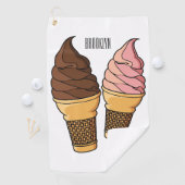 Ice-Creme-Cartoon Golfhandtuch (Insitu)