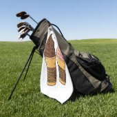 Ice-Creme-Cartoon Golfhandtuch (Gras)