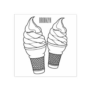 Ice-Creme-Cartoon Gummistempel
