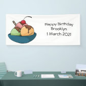 Ice Creme Cartoon Illustration Banner (Messe)