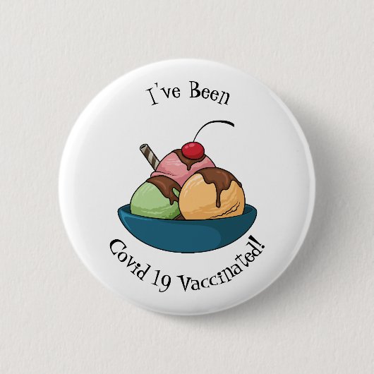 Ice Creme Cartoon Illustration Button (Vorderseite)