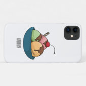 Ice Creme Cartoon Illustration Case-Mate iPhone Hülle (Rückseite (Horizontal))