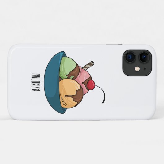 Ice Creme Cartoon Illustration Case-Mate iPhone Hülle (Rückseite (Horizontal))