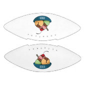 Ice Creme Cartoon Illustration Football (Paneele)