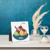 Ice Creme Cartoon Illustration Fotoplatte (InSitu)