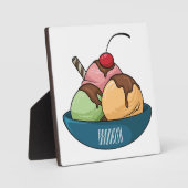 Ice Creme Cartoon Illustration Fotoplatte (Vorderseite)