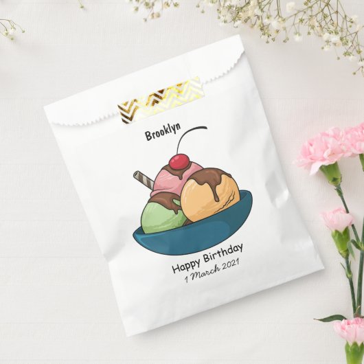 Ice Creme Cartoon Illustration Geschenktütchen (Versiegelt)