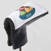 Ice Creme Cartoon Illustration Golf Headcover (3/4 Vorderseite)