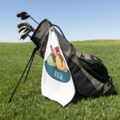 Ice Creme Cartoon Illustration Golfhandtuch (Gras)