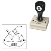 Ice Creme Cartoon Illustration Gummistempel (Stempel)