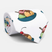 Ice Creme Cartoon Illustration Krawatte (Gerollt)