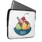 Ice Creme Cartoon Illustration Laptopschutzhülle (Vorne Rechts)