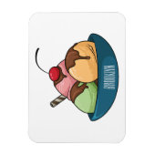 Ice Creme Cartoon Illustration Magnet (Vertikal)