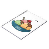 Ice Creme Cartoon Illustration Notizblock (Linke Seite)