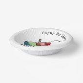 Ice Creme Cartoon Illustration Pappteller (Gewinkelt)