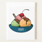 Ice Creme Cartoon Illustration Planer (Rückseite)