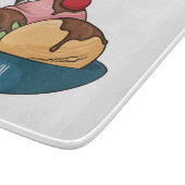 Ice Creme Cartoon Illustration Schneidebrett (Ecke)