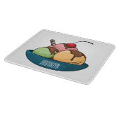 Ice Creme Cartoon Illustration Schneidebrett (Ecke)