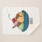 Ice Creme Cartoon Illustration Sherpadecke (Vorderseite (Horizontal))
