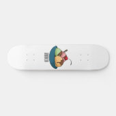 Ice Creme Cartoon Illustration Skateboard (Horizontal)
