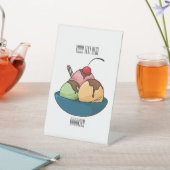 Ice Creme Cartoon Illustration Sockelschild (In SItu)