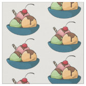 Ice Creme Cartoon Illustration Stoff (Nahaufnahme)