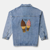 Ice-Creme-Cartoon Jeansjacke (Rückseite)