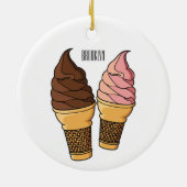 Ice-Creme-Cartoon Keramik Ornament (Hinten)