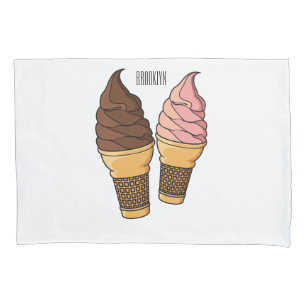 Ice-Creme-Cartoon Kissenbezug