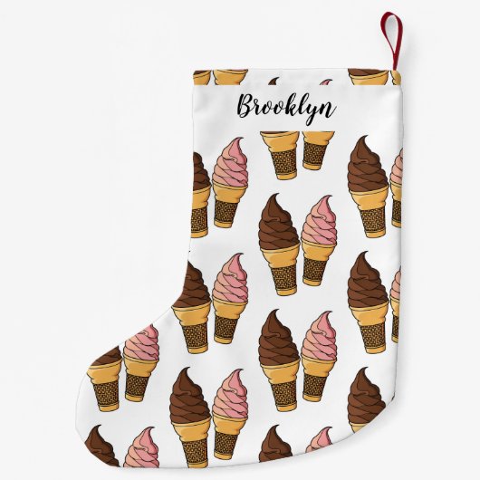 Ice-Creme-Cartoon Kleiner Weihnachtsstrumpf (Rückseite)