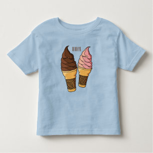 Ice-Creme-Cartoon Kleinkind T-shirt