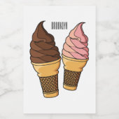 Ice-Creme-Cartoon Lebensmitteletikett (Einzelnes Label)