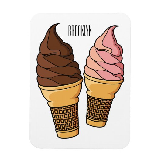 Ice-Creme-Cartoon Magnet (Vertikal)
