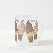 Ice-Creme-Cartoon Mattglastasse (VorderseiteRechts)