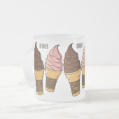 Ice-Creme-Cartoon Mattglastasse (Vorderseite Links)