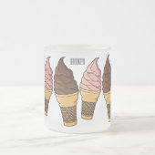 Ice-Creme-Cartoon Mattglastasse (Mittel)
