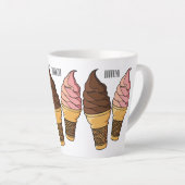 Ice-Creme-Cartoon Milchtasse (Rechte Ecke)